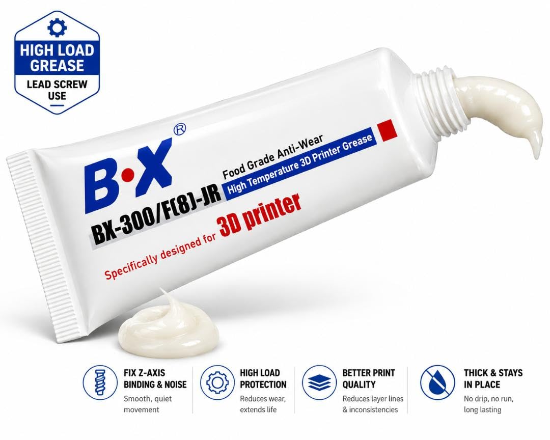 BX-300/F 3D Printer Lubricant Grease - High Temp Anti-Wear Lubricant for 3D Printers.