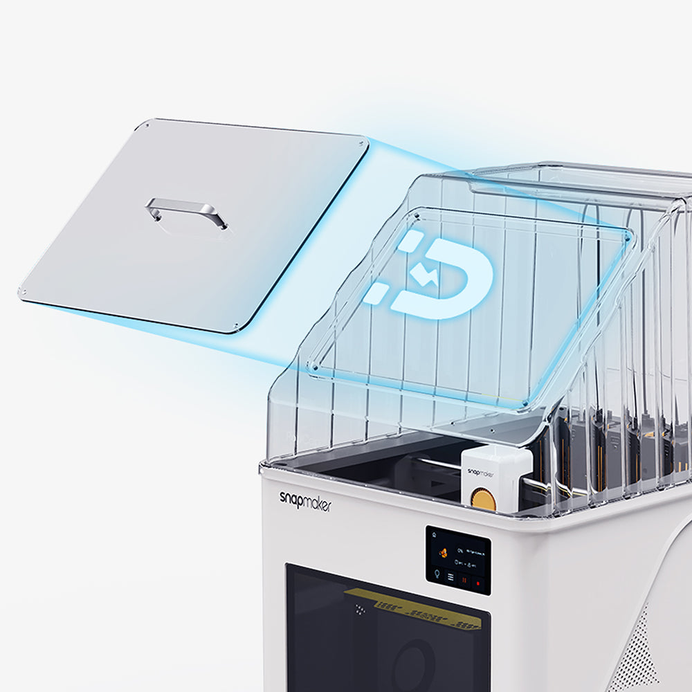 BIQU PopCap top cover for Snapmaker U1 — cover seated on the top of the printer