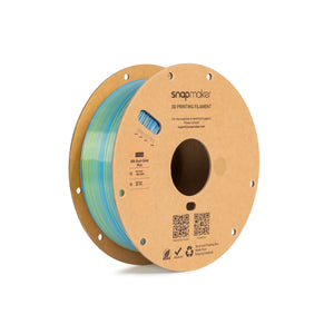 Snapmaker Silk Dual-Color PLA Filament in Mint Lemonade — spool, view 2