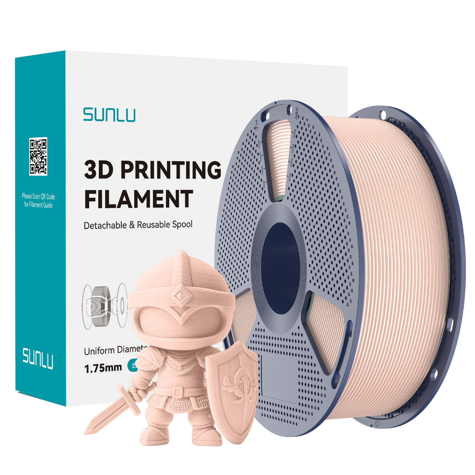 Sunlu PLA+ Filament — Beige 1 kg spool